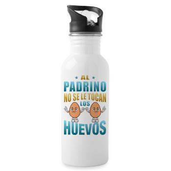 The godfather does not touch his eggs - Water bottle with straw - white - Right