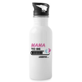 future maman. Patienter cadeau naissance - Gourde avec paille intégrée - blanc - Droite