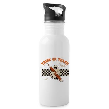 Trick or Teach - Water bottle with straw - white - Right