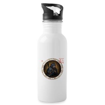 Boardgame Shirt, Board Game, Angry Monkey Guard - Water bottle with straw - white - Right