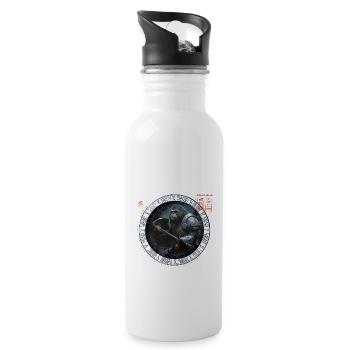 Boardgame Shirt, Board Game, Angry Monkey Axeman - Water bottle with straw - white - Right
