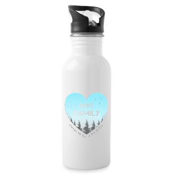 best family - Water bottle with straw - white - Right