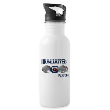 Push your limits - Water bottle with straw - white - Right