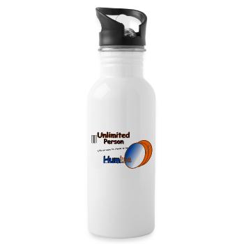 Life is easy to choose to be Humble - Water bottle with straw - white - Right