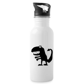 Monster - Trinkflasche mit integriertem Trinkhalm - Weiß - Rechts