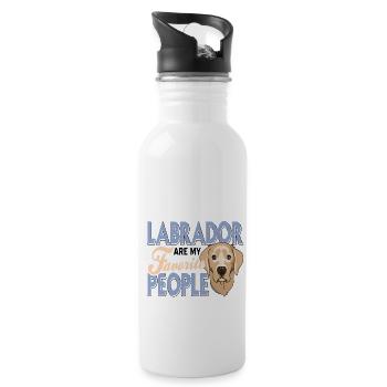 Labrador - Water bottle with straw - white - Right