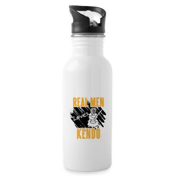 Kendo - Water bottle with straw - white - Right