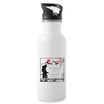 Citation de samouraï inspirant en disant Japan Warrior - Gourde avec paille intégrée - blanc - Droite