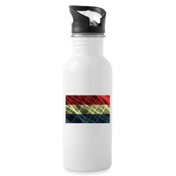 Niederlande - Trinkflasche mit integriertem Trinkhalm - Weiß - Rechts