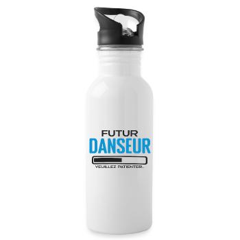 Futur Danseur Idée Cadeau Danseur - Gourde avec paille intégrée - blanc - Droite