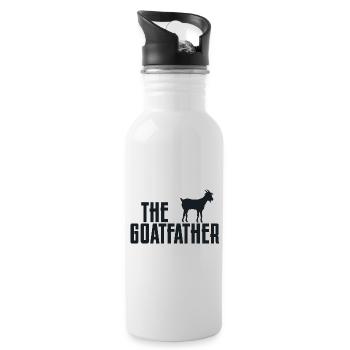 Goatfather Animal drôle d'amant de père de chèvre - Gourde avec paille intégrée - blanc - Droite