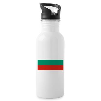 Bulgarie - Gourde avec paille intégrée - blanc - Droite