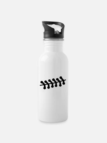 Anhang - Trinkflasche mit integriertem Trinkhalm - Weiß