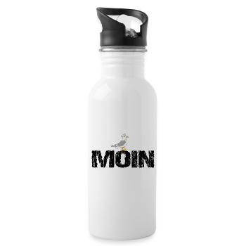 Moin - Trinkflasche mit integriertem Trinkhalm - Weiß - Rechts