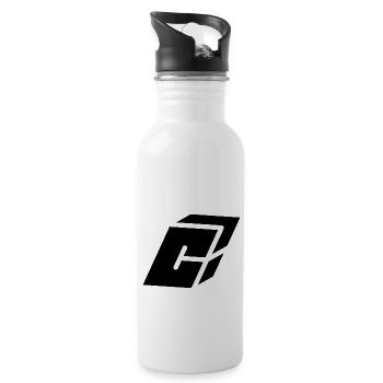 Abstract C-Brief - Trinkflasche mit integriertem Trinkhalm - Weiß - Rechts