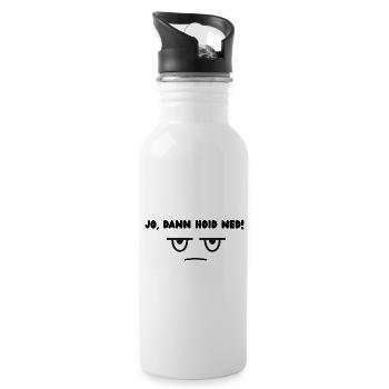 Dann hoid ned - Trinkflasche mit integriertem Trinkhalm - Weiß - Rechts