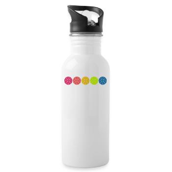 Pickleball Design for Pickleball Player or - Water bottle with straw - white - Right