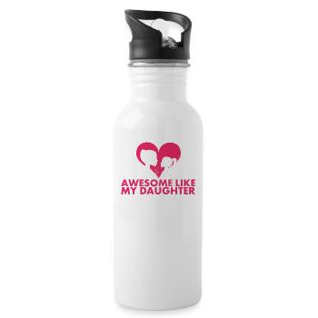 Fantastic as my daughter design for mom - Water bottle with straw - white - Right