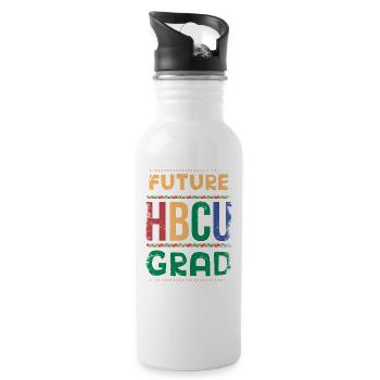 Future Hbcu graduate For Proud - Water bottle with straw - white - Right