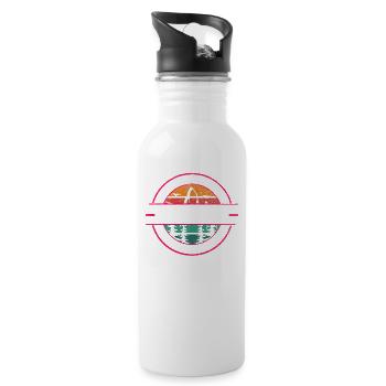 Beste Nanny Aller Zeiten Für Großmutter Oma - Trinkflasche mit integriertem Trinkhalm - Weiß - Rechts
