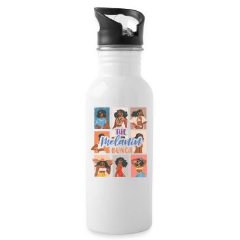 Das Melanin-bündel Für Stolze Afroamerikaner - Trinkflasche mit integriertem Trinkhalm - Weiß - Rechts