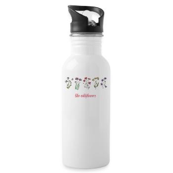 Verbreiten Sie Freundlichkeit Wie Wildflowers - Trinkflasche mit integriertem Trinkhalm - Weiß - Rechts