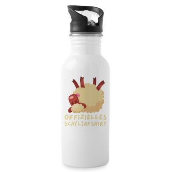 Schafshirt zum Schlafen, Schaf - Trinkflasche mit integriertem Trinkhalm - Weiß - Rechts