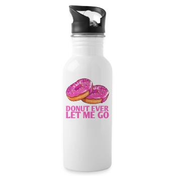 Donut ever let me go, conception de mariage pour - Gourde avec paille intégrée - blanc - Droite