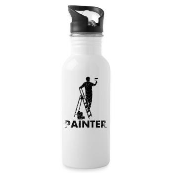Maler-dekorateur-design For painter-artists - Water bottle with straw - white - Right