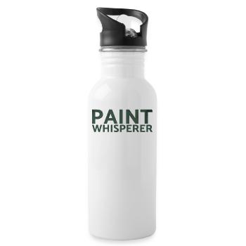 Paint Whisperer Decorator Design pour les peintres - Gourde avec paille intégrée - blanc - Droite