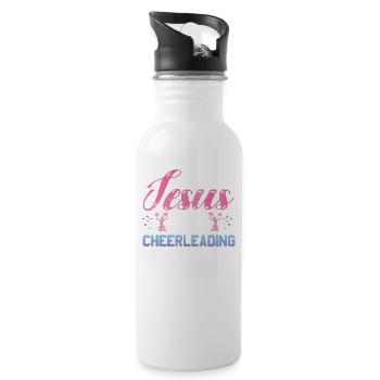 Cette fille court sur Jésus et acclame le - Gourde avec paille intégrée - blanc - Droite