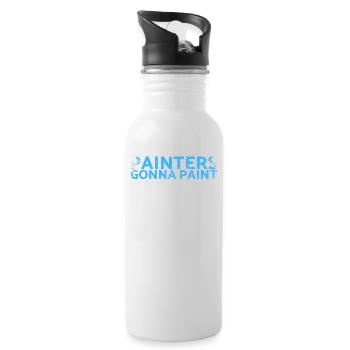 Devenir peintre Design de peinture pour peintres - Gourde avec paille intégrée - blanc - Droite
