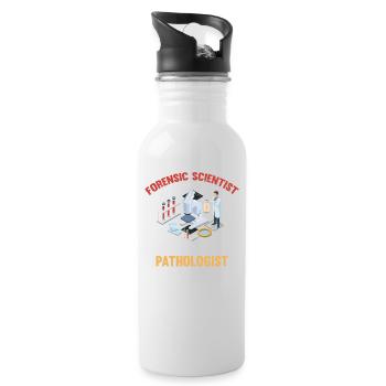 Forensic scientist, not a pathologist, investigator - Water bottle with straw - white - Right