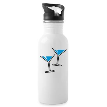 XDouplicated Leisure Fun (Skyblue) - Water bottle with straw - white - Right