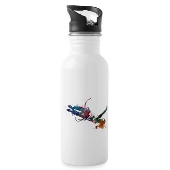 Bungee jump #bungee - Water bottle with straw - white - Right