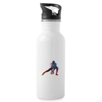 baseball player - Water bottle with straw - white - Right