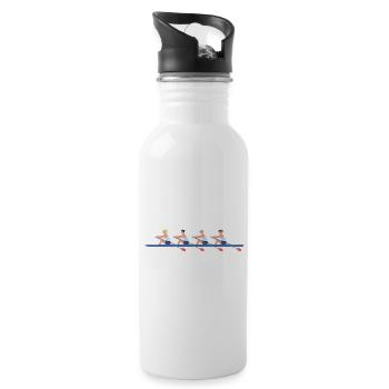 Rudern Frauen Vierer ohne Steuermann - Trinkflasche mit integriertem Trinkhalm - Weiß - Rechts