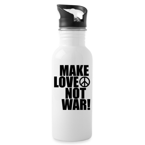 Make love not war - Vattenflaska med integrerat sugrör