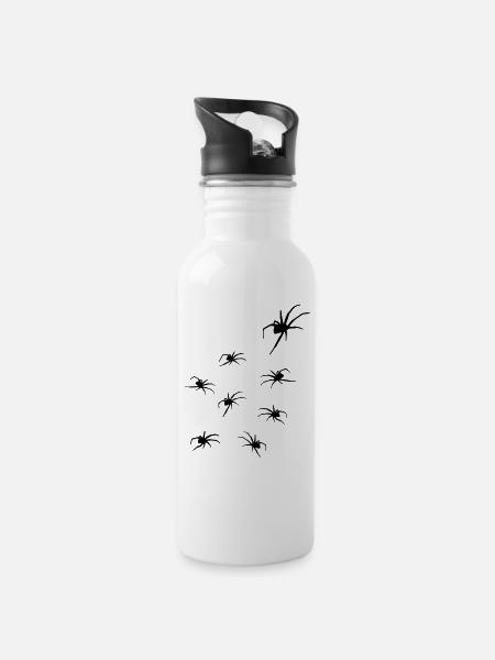 Spiders, Spider Horror - araignées - Gourde avec paille intégrée - blanc