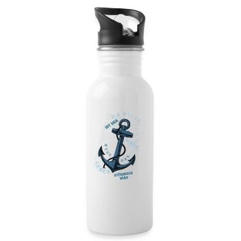 Anker Familie - Trinkflasche mit integriertem Trinkhalm - Weiß - Rechts
