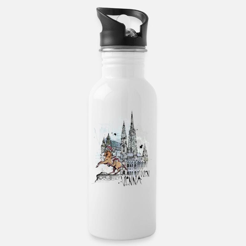 Vienne - Gourde avec paille intégrée - blanc