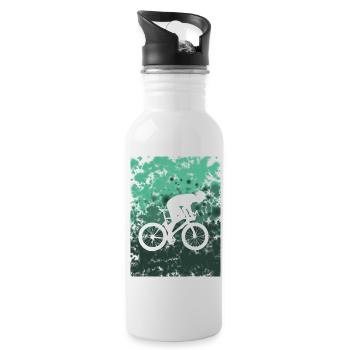 fahrrad rennrad - Trinkflasche mit integriertem Trinkhalm - Weiß - Rechts