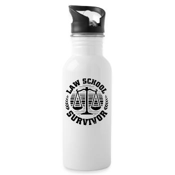 Law Studies | Lawyer Judge Lawyers Gift - Water bottle with straw - white - Right