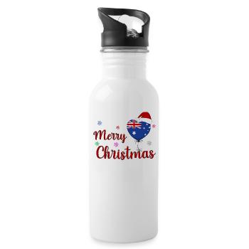 Joyeux Noël Australie - Gourde avec paille intégrée - blanc - Droite