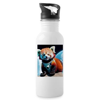 ROTER PANDA ADTRONAUT - Trinkflasche mit integriertem Trinkhalm - Weiß - Rechts