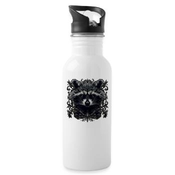 Raccoon - Water bottle with straw - white - Right