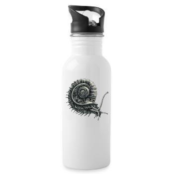 Crinchy Snail - Water bottle with straw - white - Right