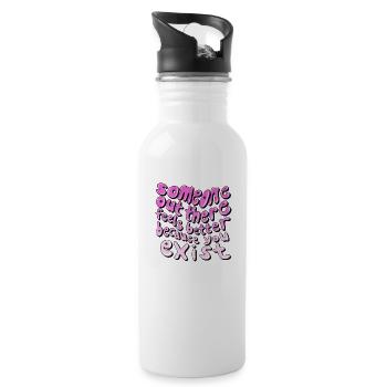 Someone Out There - Water bottle with straw - white - Right