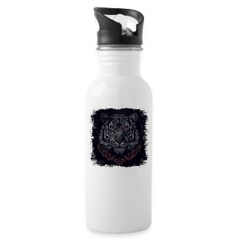 Tiger - Trinkflasche mit integriertem Trinkhalm - Weiß - Rechts