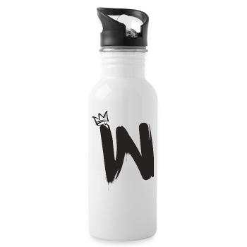 W - Gourde avec paille intégrée - blanc - Droite